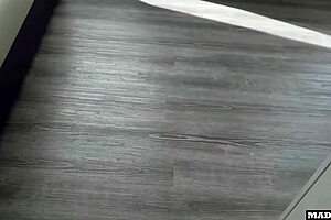 busty romanian coworker almost caught by husband getting fucked