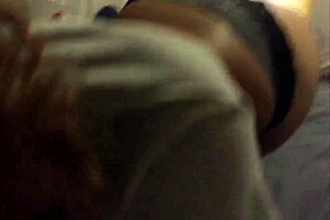 Nerdie chocolate teen sucking cock