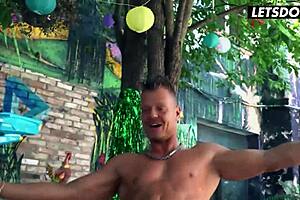 Busty Backpacker Gets Horny With Hostel Staff