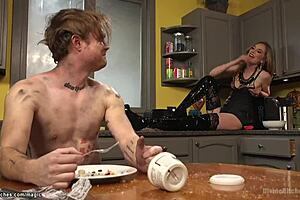 Sexy Mistress Pegging Married Man