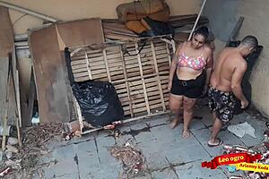 i'm the beautiful bbw gordinha giving anal creampie to the guy in the abandoned house