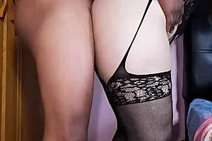 the sexy and hot girl in lingerie screams with pleasure during the scene