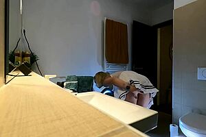 petite blonde cheerleader flashes tits and pussy!