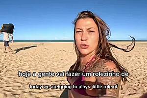 Latina gives blowjob during parachute jump