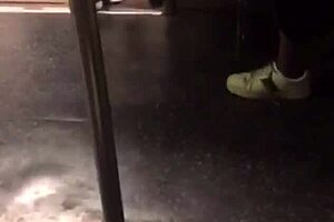 Big ass girl groped on train!