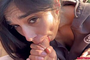 i sucked my boyfriend's cock in the woods and swallowed his cum