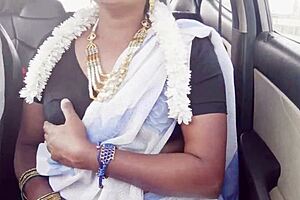 desi car romance with beautiful bhabi and telugu talks