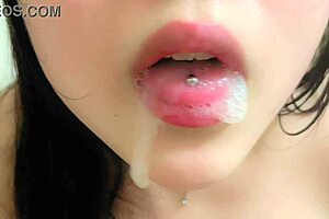 amateur college girl enjoys anal licking and cum in mouth