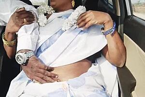desi car romance with beautiful bhabi and telugu talks