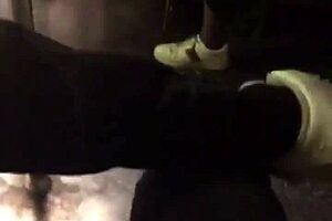 Big ass girl groped on train!