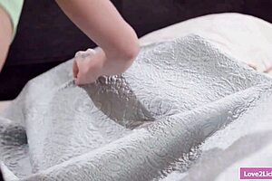 Does the lesbian milf facesit the bored young woman?