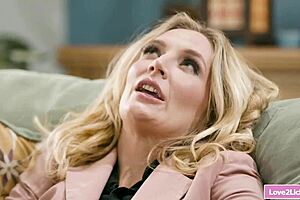 Does the lesbian milf facesit the bored young woman?