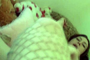 Genevive tears fishnet pantyhose and grinds on cock