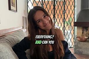 i'm in my first casting with this beautiful skinny brazilian teen, giving pov blowjob