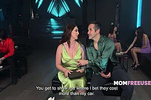 avalon mira busty natural curvy milf at restaurant