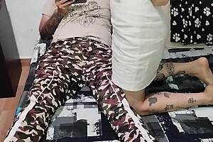 passionate encounter with a friend who requests a facial