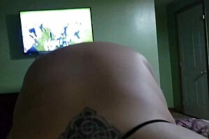 bbw slut rides big cock hard, cumming all over it