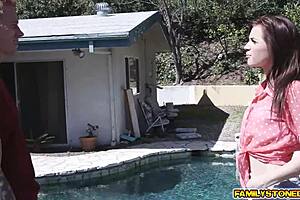 Emma stone gags on richie's monster cock