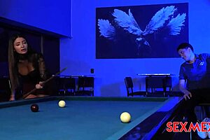 Sexmex - The Hottie Is Learning How To Handle The Pool Stick Salome Gil