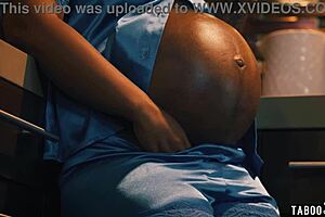 Big Boobed Pregnant Ebony Milf Avery Jane Craving For A Big White Cock