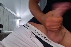 I cum hard in my sexy t-shirt, you know, with that big cock sborra all over