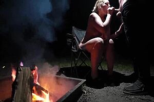 Naked In The Forest Sucking Cock