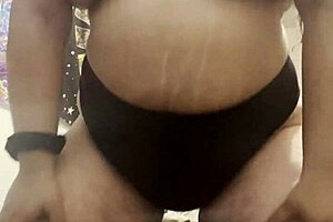 Dancing and twerking in thong until wet