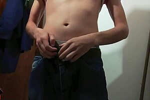 i was stroking my huge cock in boxers, deciding whether to cum inside them