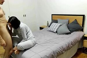 amateur home video during quarantine with glasses and licking