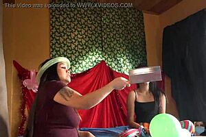 chop suey balloons burst during pregnant asian lesbian fetish play
