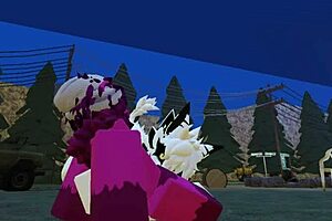 Pregnant woman engages in intense fucking session on Roblox with monster cock