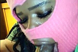 she blew bubbles with my cum after sucking dick good