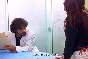 Redhead Fucks Surgeon with Huge Cock Passionately