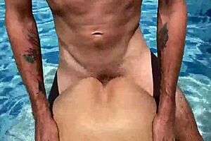 bent over oral with couple in lingerie