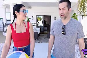 Hot Teen Queenie Sateen Flaunts Her Big Ass Curves During Intense Fucking.