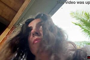 Eating Pizza With Sauce On Face In Public Cafe