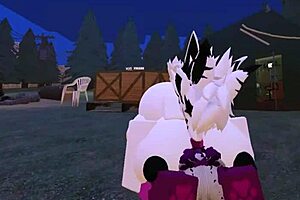 Pregnant woman engages in intense fucking session on Roblox with monster cock