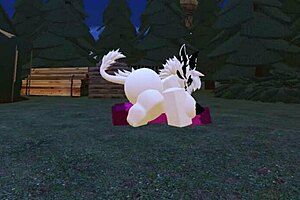 Pregnant woman engages in intense fucking session on Roblox with monster cock