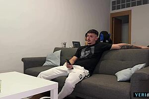 she invites him home to watch a movie and fucks him hard