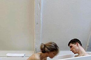 Amateur teen sucks and fucks