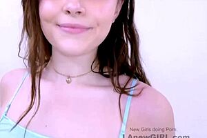 aspiring sexy brunette amateur model in casting interview