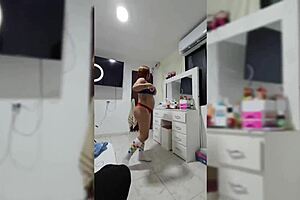 With the red panties and red lips like you like