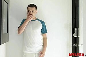 Intense passion with hot assistant in garage