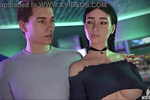 His Cock Thrusts Deep Into Her Wet Tight Pussy In Doggystyle Fucking