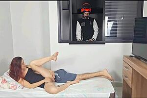 Motoboy spies on couple having sex through open window