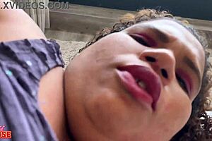 The bbw wife, hungry for sex, gets a huge cock from her lover in homemade action.