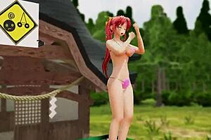 Naked Girl Dancing Outdoors With Bouncing Boobs