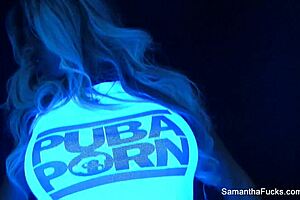 Samantha saint solo masturbation with big tits and nude body