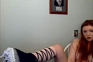 I Watch The Redheaded Slut Strip Teasingly