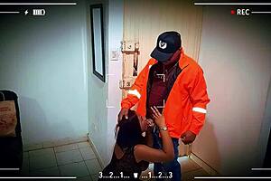 Casual Sex with the Delivery Guy I Suck His Cock and Let Him Fuck Me After Showing Me Off in Lingerie Quick Adrenaline-Filled and Delicious Sex